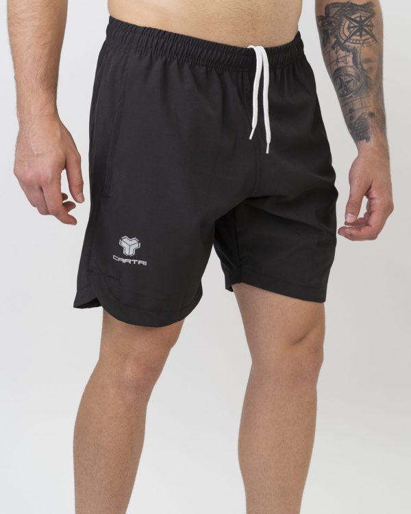 CARTRI SHORTS EINDHOVEN-BLACK-Cartris shorts til herre, i ånbart stof der gør dem behagelig at bevæge sig i .